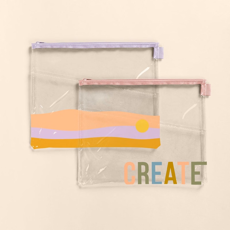 DOLLFACE PEEK-A-BOO POUCH - CLEAR VINYL