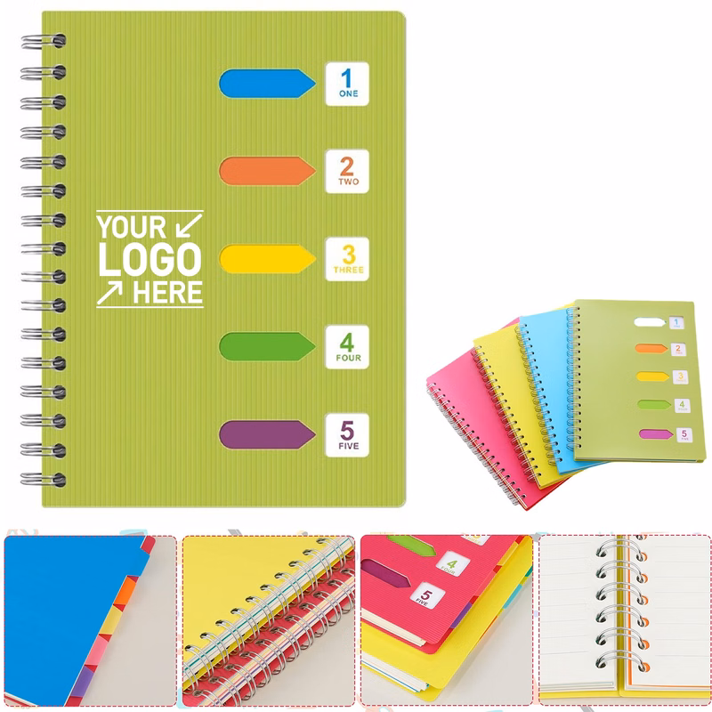 5 Subject Spiral Notebook A5