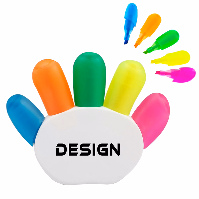 5-in-1 Finger-Shaped Highlighter Pens