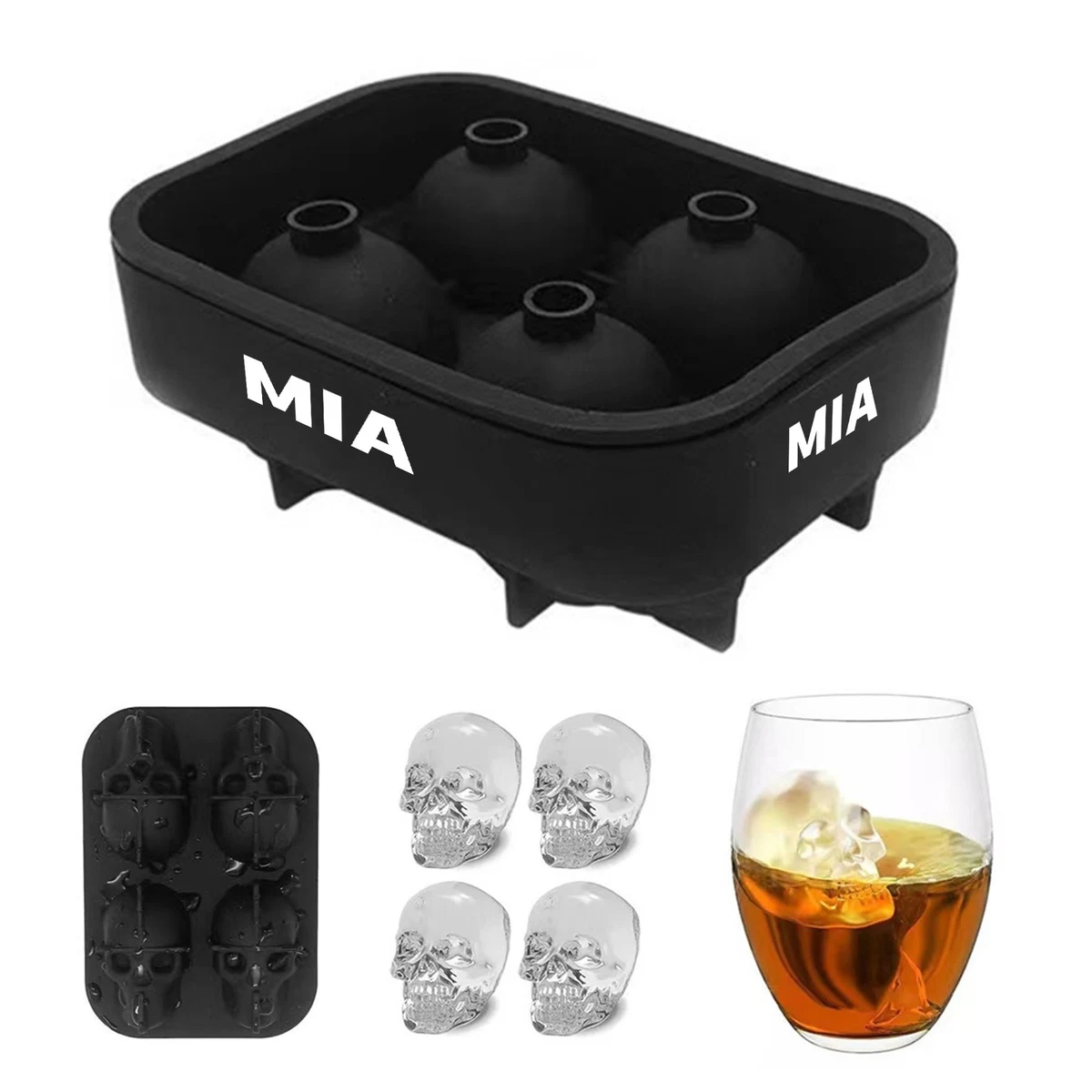3D Skull Ice Mold Tray 1