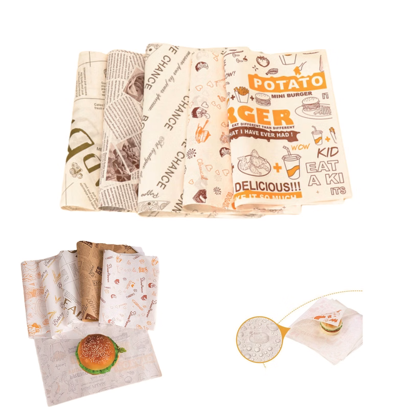 Custom Hamburger Sandwich Wrapper Paper