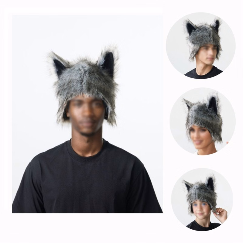 Wolf Ear Protection Warm Hats