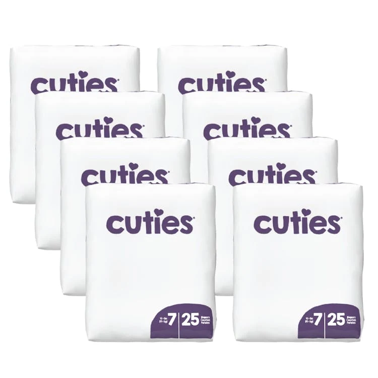 Cuties Diapers - Size 7 41+ lbs. 200 Diapers 1