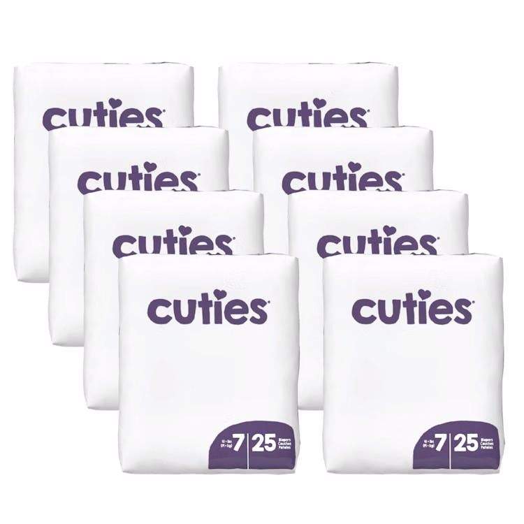Cuties Diapers - Size 7 41+ lbs. 200 Diapers