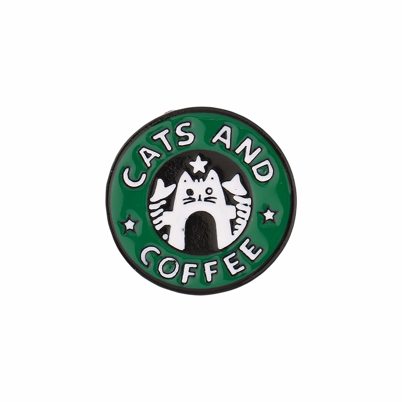 Round Zinc Alloy Metal Badge With Enamel Coating 1.2"