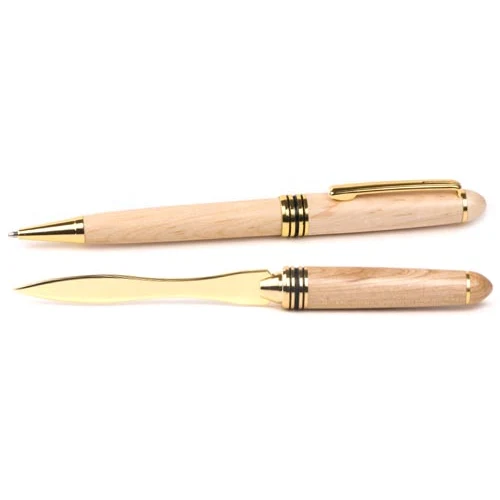Wooden Illusion Series Ballpoint Pen & Letter Opener Set 1