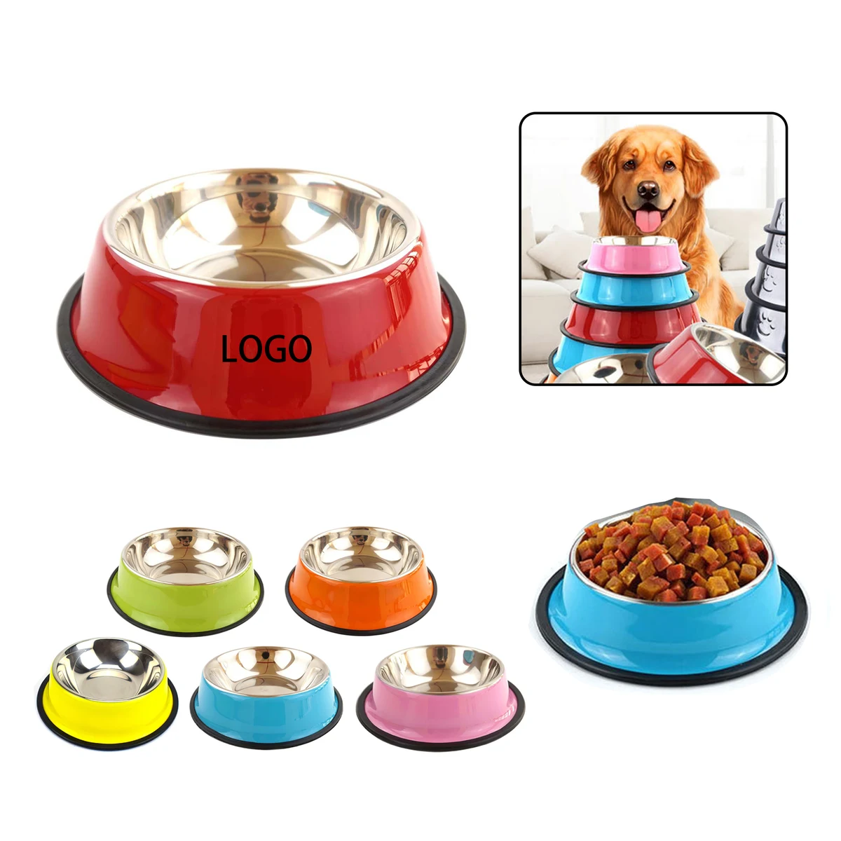 Custom Stainless Steel Pet Bowl 1