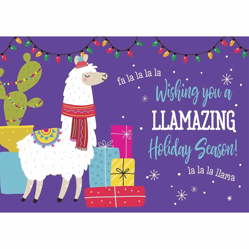 Llamazing Holiday Cards