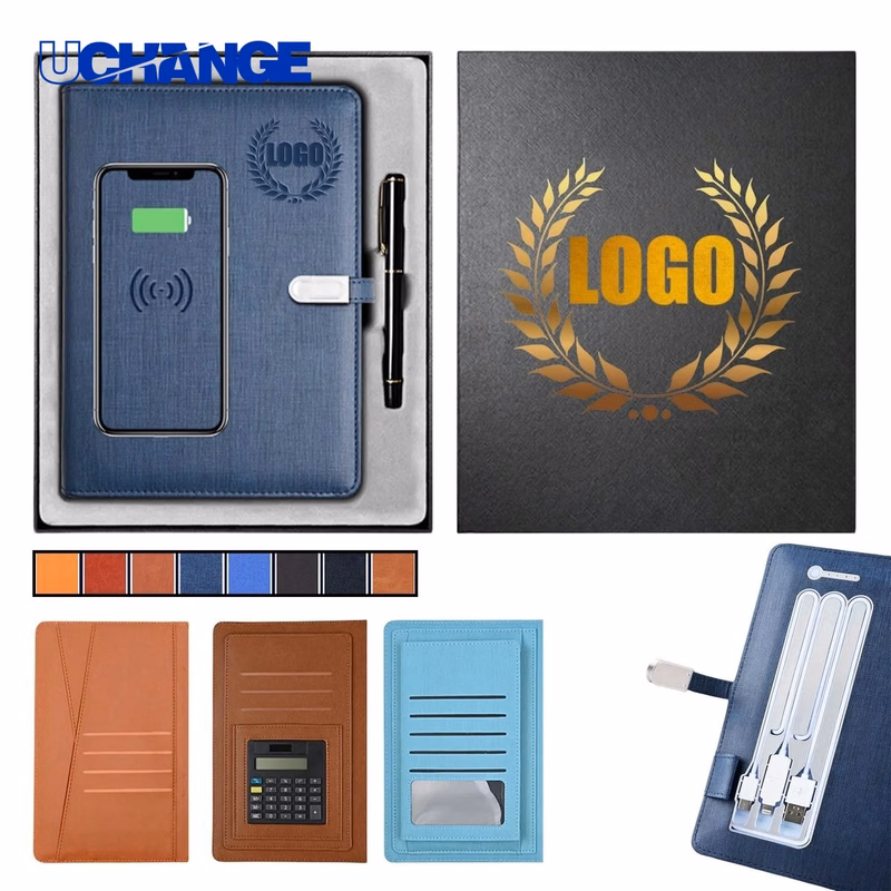 Wireless Charging Notebook Set for Business Use