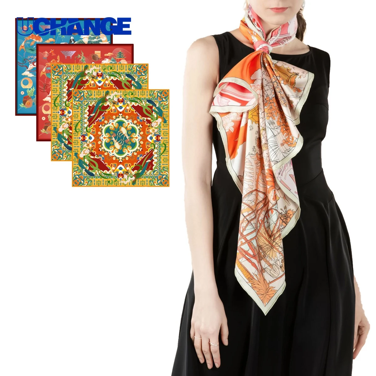 Full Color Silk Scarf 1
