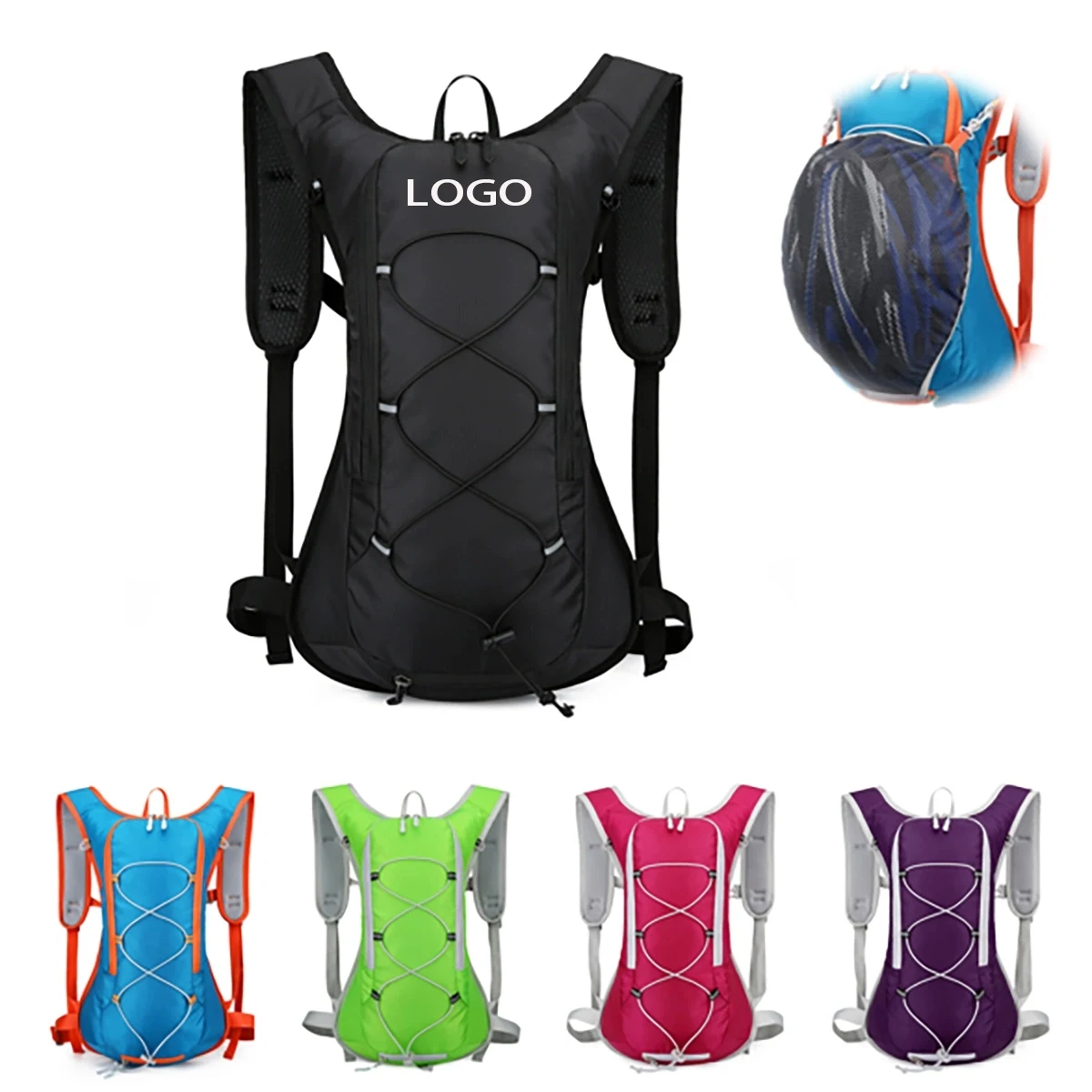 Bike Backpack Waterproof Breathable With Mesh Cover 1