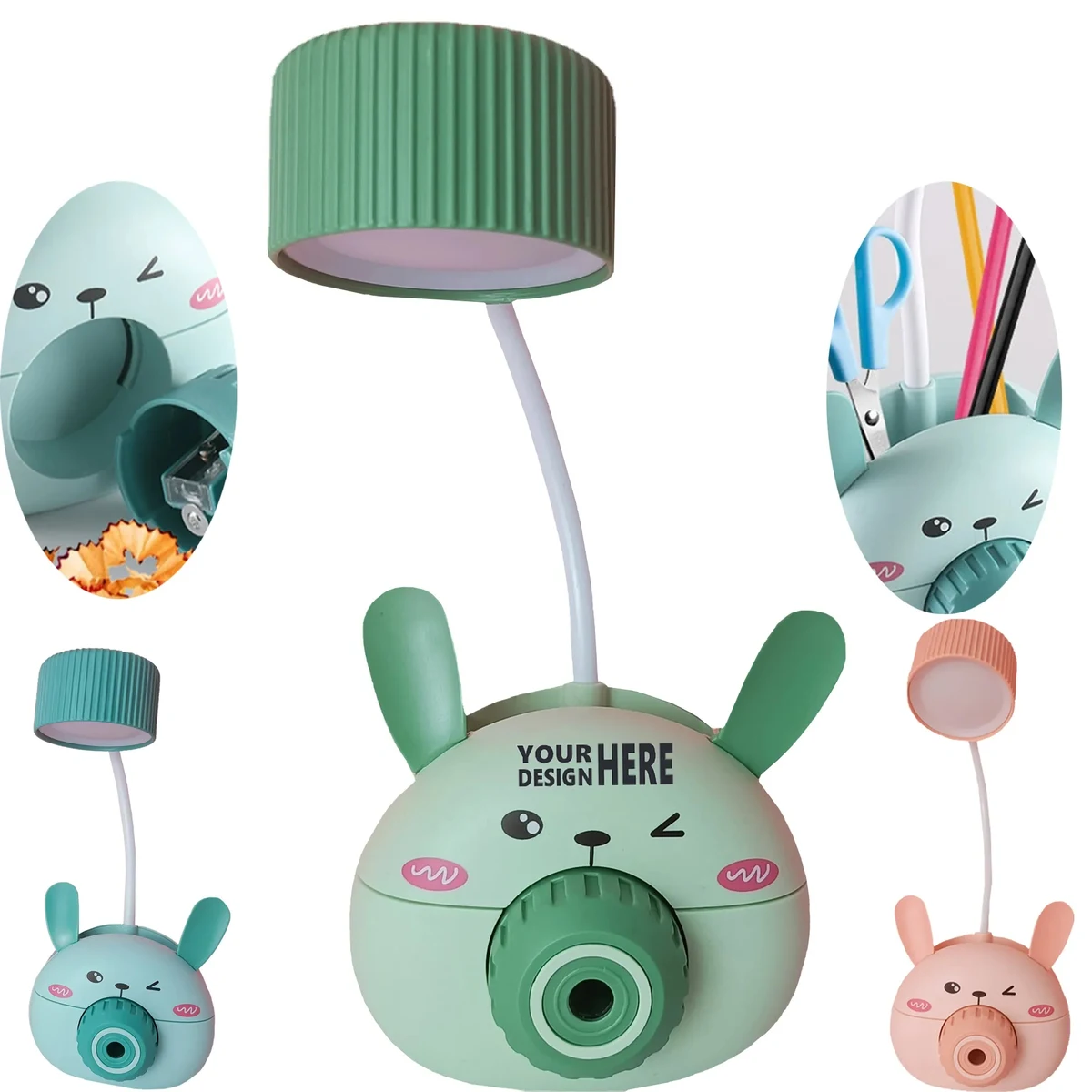 USB RechargeableTable Lamp With Sharpener Pen Holder 1