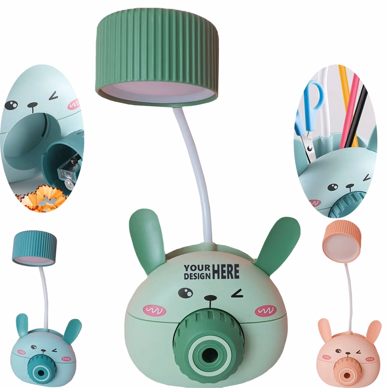 USB RechargeableTable Lamp With Sharpener Pen Holder
