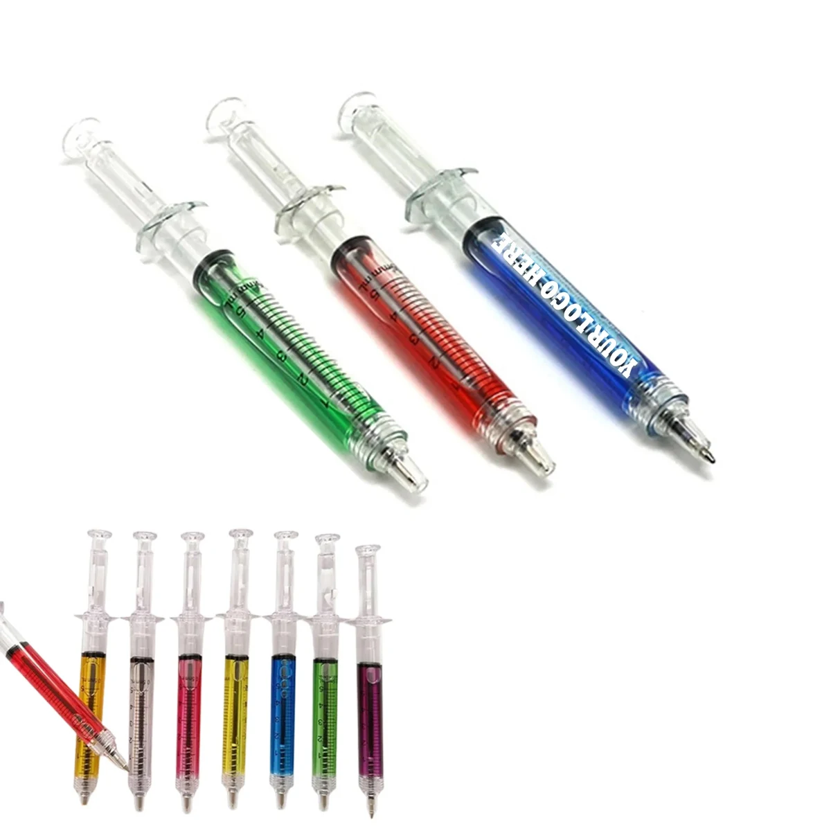 Syringe Shaped Ballpoint Pen with Scale MOQ100 1