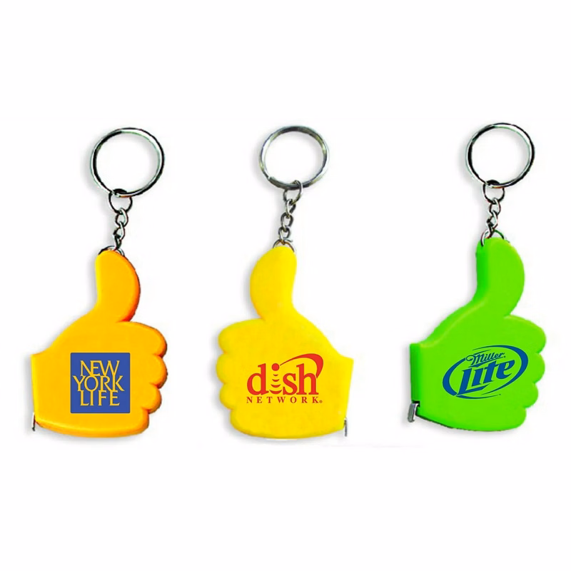 Thumbs Up Tape Measure Key Chain