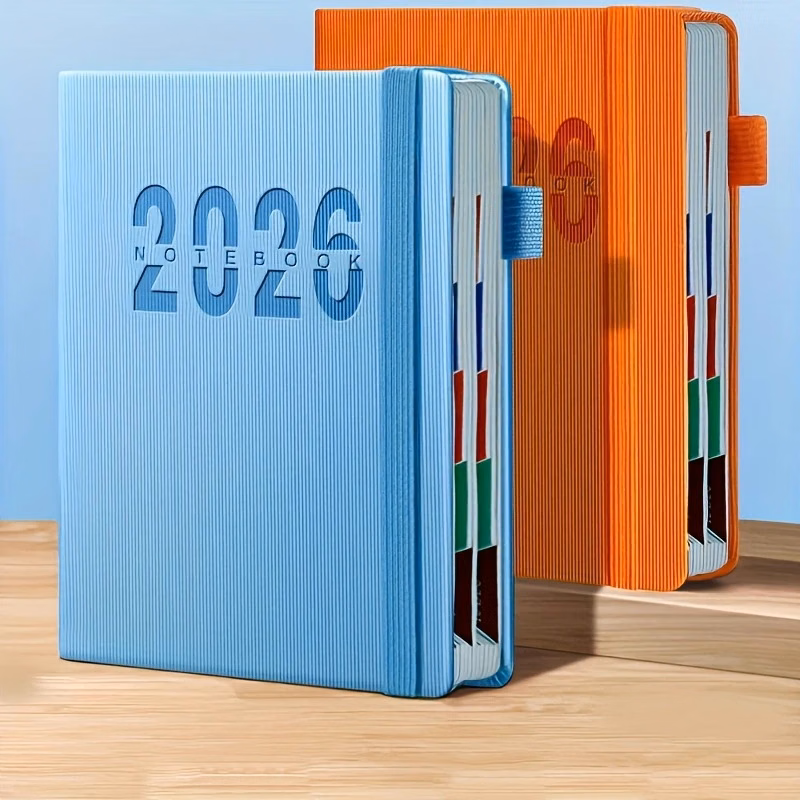 2026 Leather Executive Daily Planner Agenda Notebook