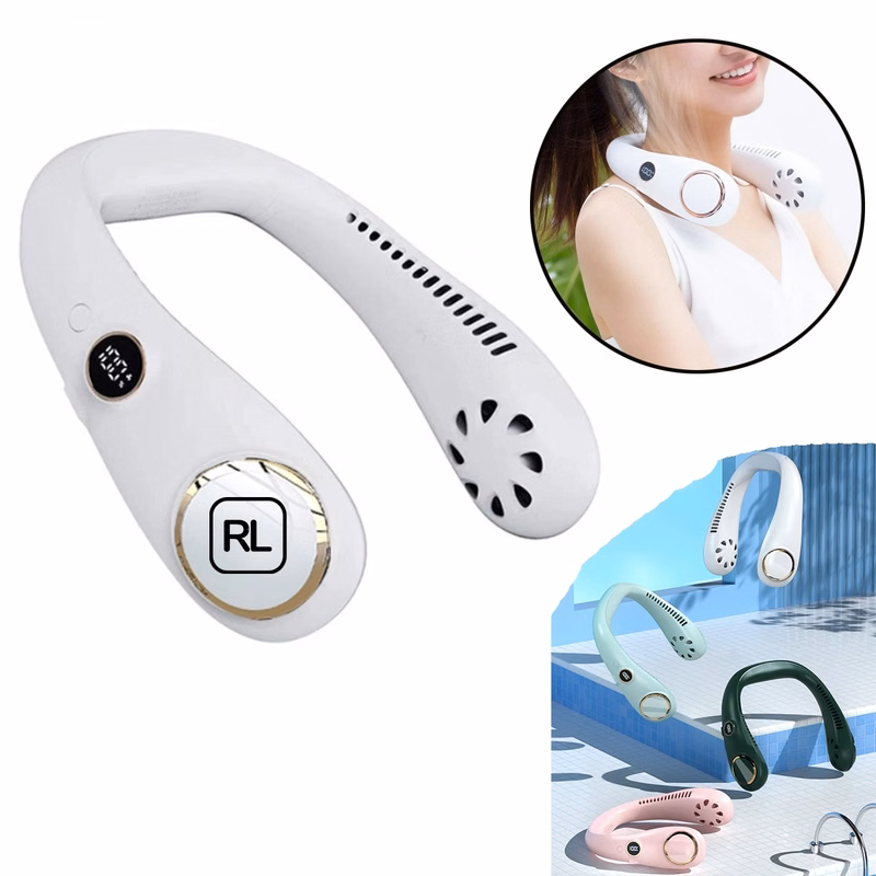 3000Mah Hands Free Portable Bladeless Neck Fan