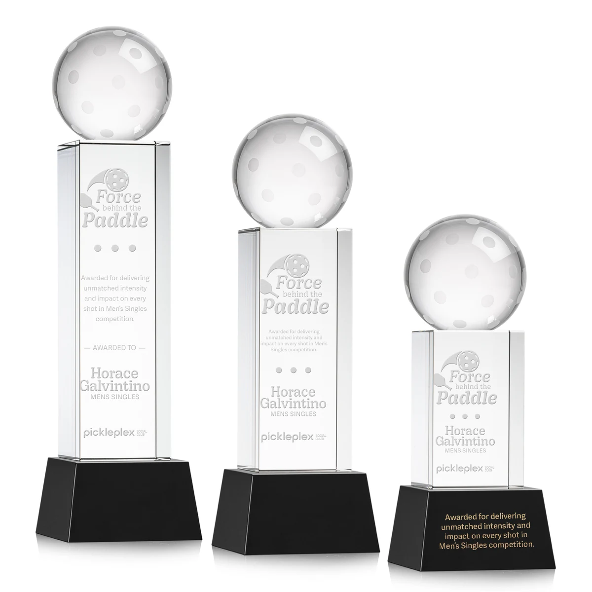 Pickleball Award on Belcroft Base - Black 1