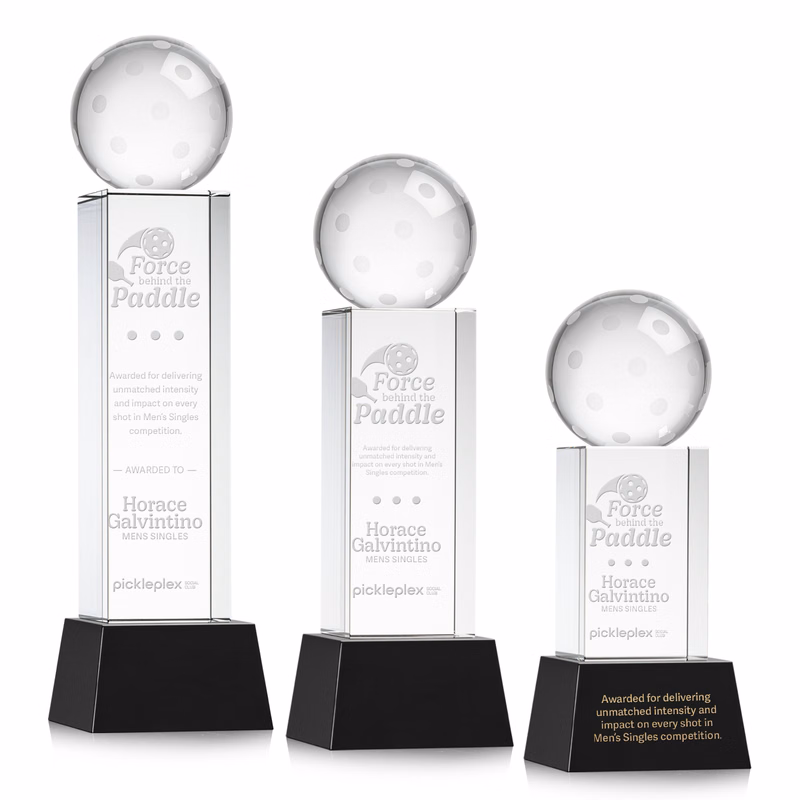 Pickleball Award on Belcroft Base - Black