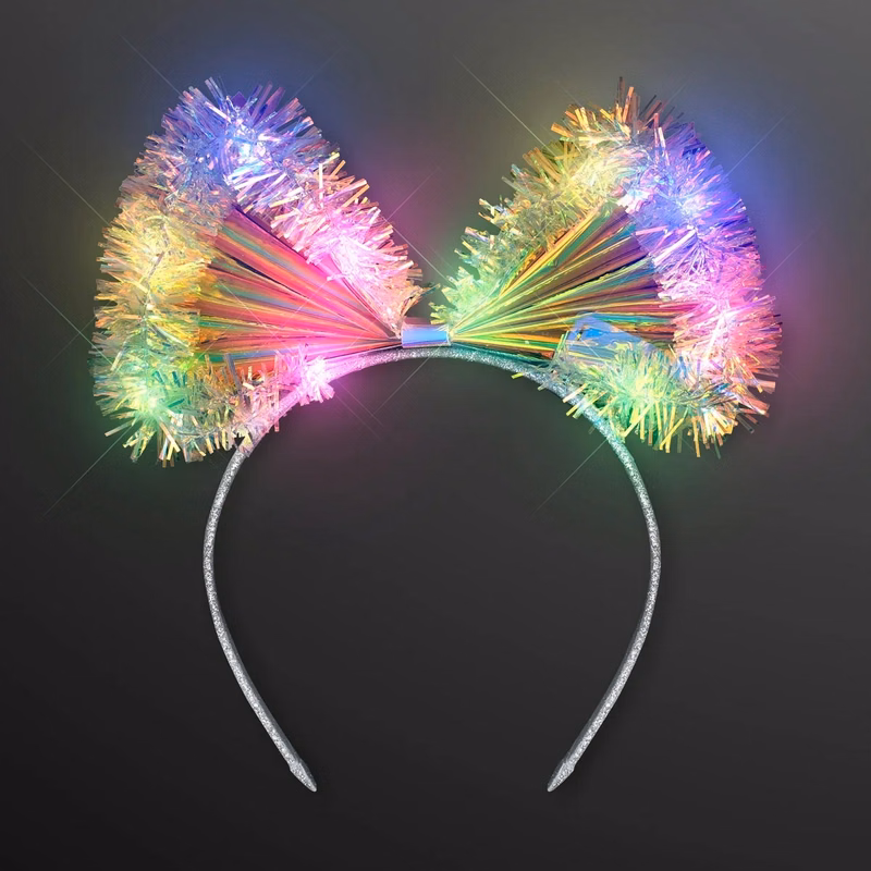 Iridescent Bow Party Lights Headband