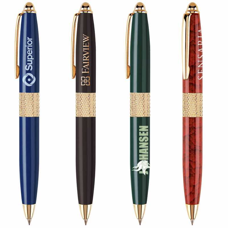 Athena Heavyweight Pen with Gold Accents