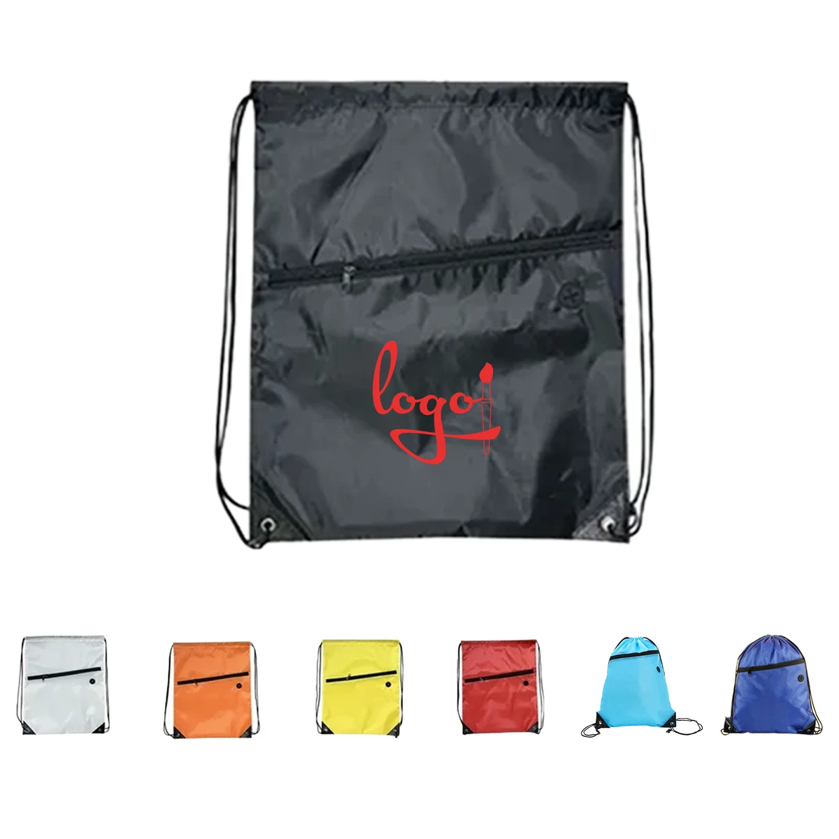210D Polyester Strap for Backpack with Earphone Hole and Zipper 1