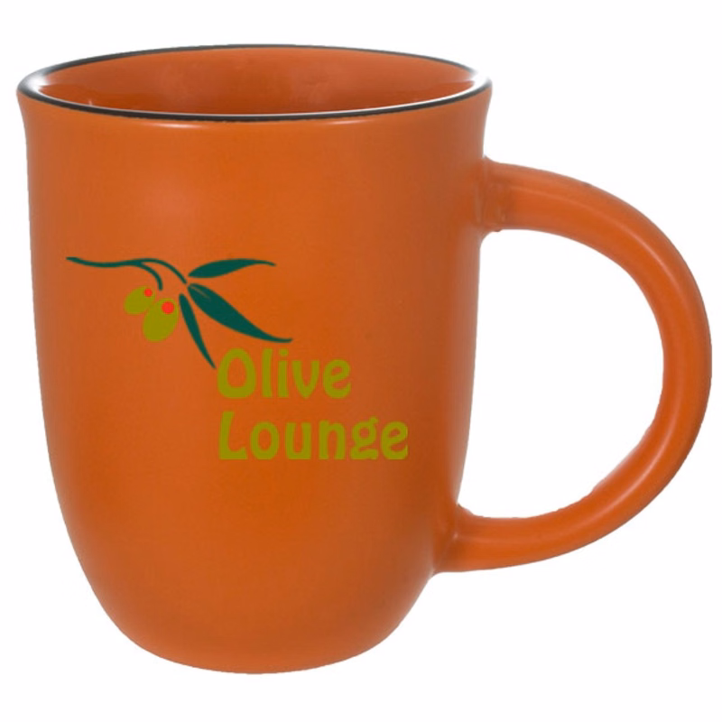 14 oz Salem II - Orange Matte Satin Custom Mug