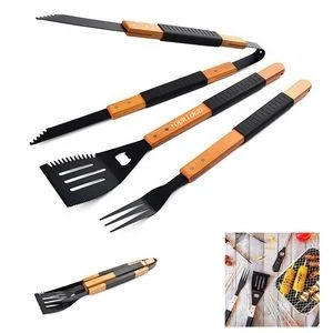 Wood Non-Stick Grilling Tool Set 1