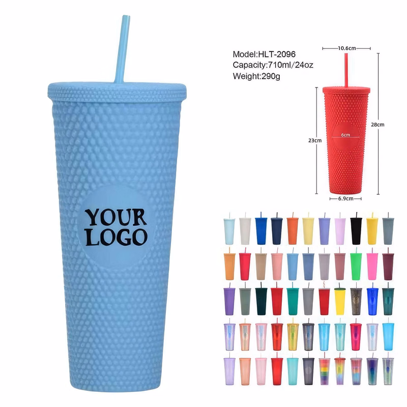 24 oz Venti Cup Water Bottles Plastic Tumbler