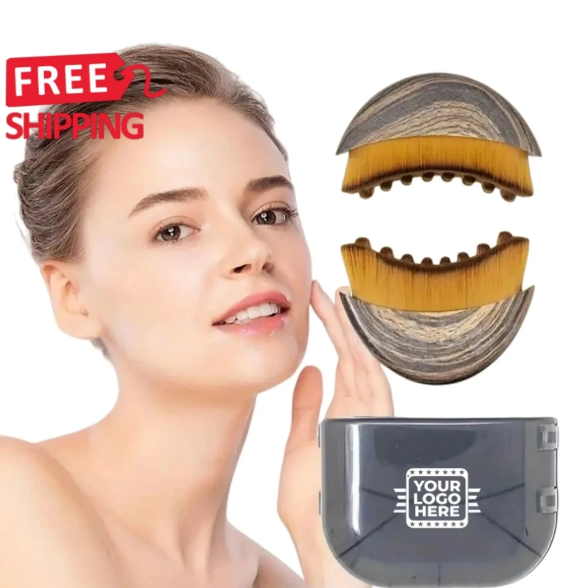 Lymphatic Facial Contour Brush Beauty Tool 1