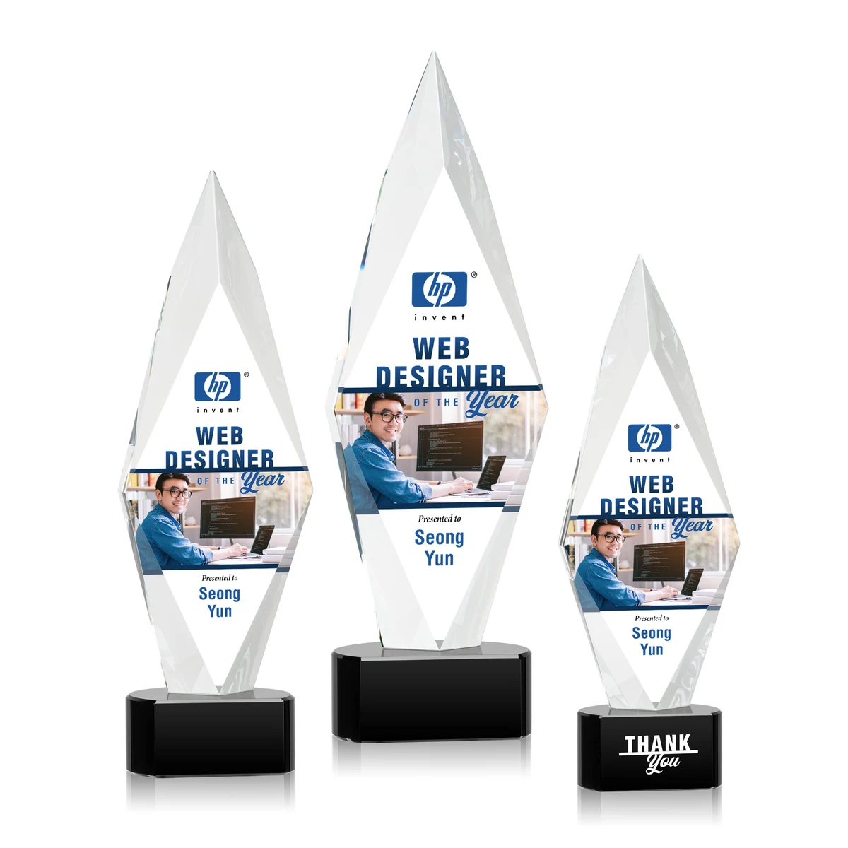Manilow VividPrint™ Award on Paragon Base - Black 1