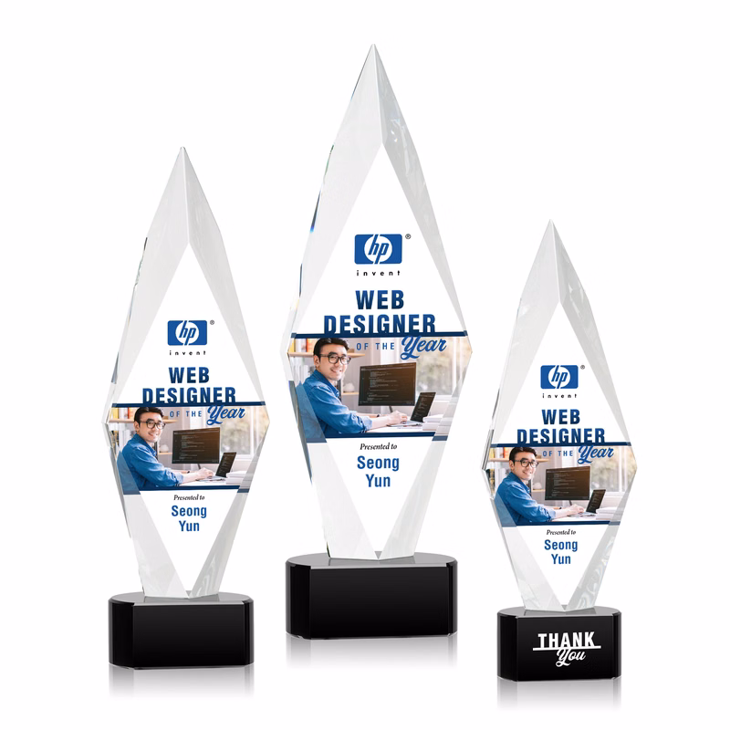 Manilow VividPrint™ Award on Paragon Base - Black