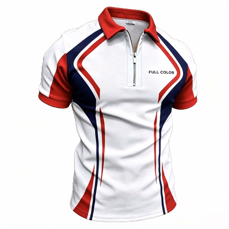 Short Sleeve Half-Zip Performance Polo Shirt