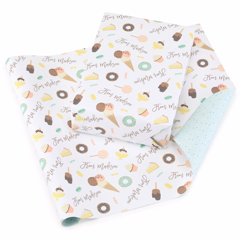 Tasty Treats Reversible Wrapping Paper (28"x20")