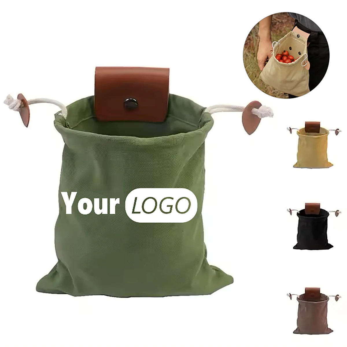 Leather Canvas Picking Pouch 1
