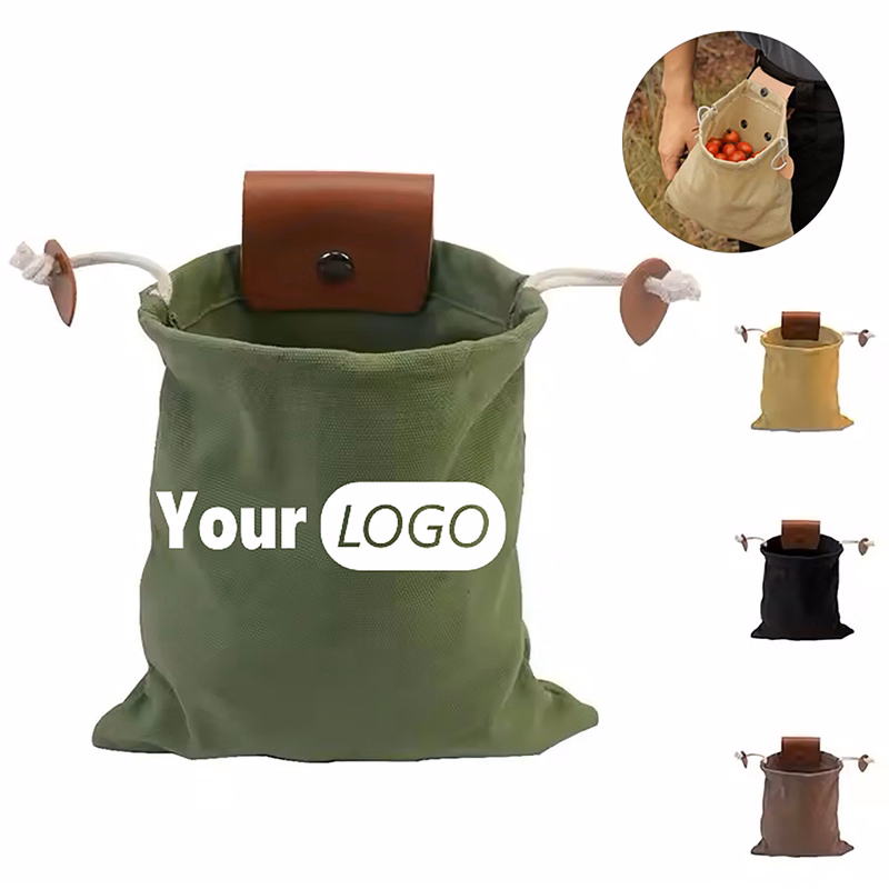 Leather Canvas Picking Pouch