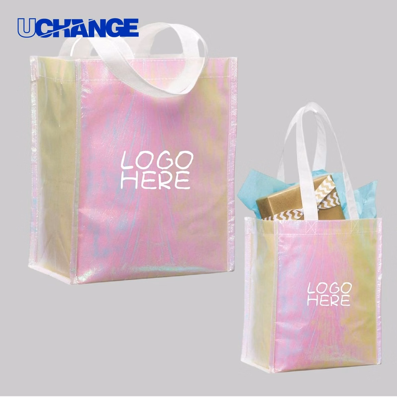 Iridescent Non-Woven Gift Tote Bag