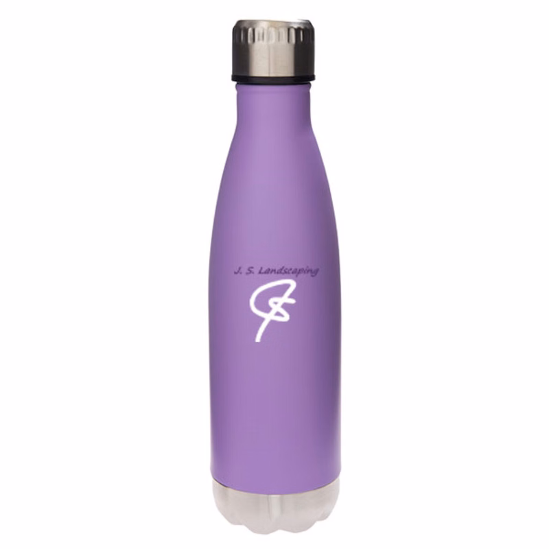 17 oz Glacier Satin Pastel Purple Blue Vacuum Insulated Stainless Steel Double Wall Sports Water Bot