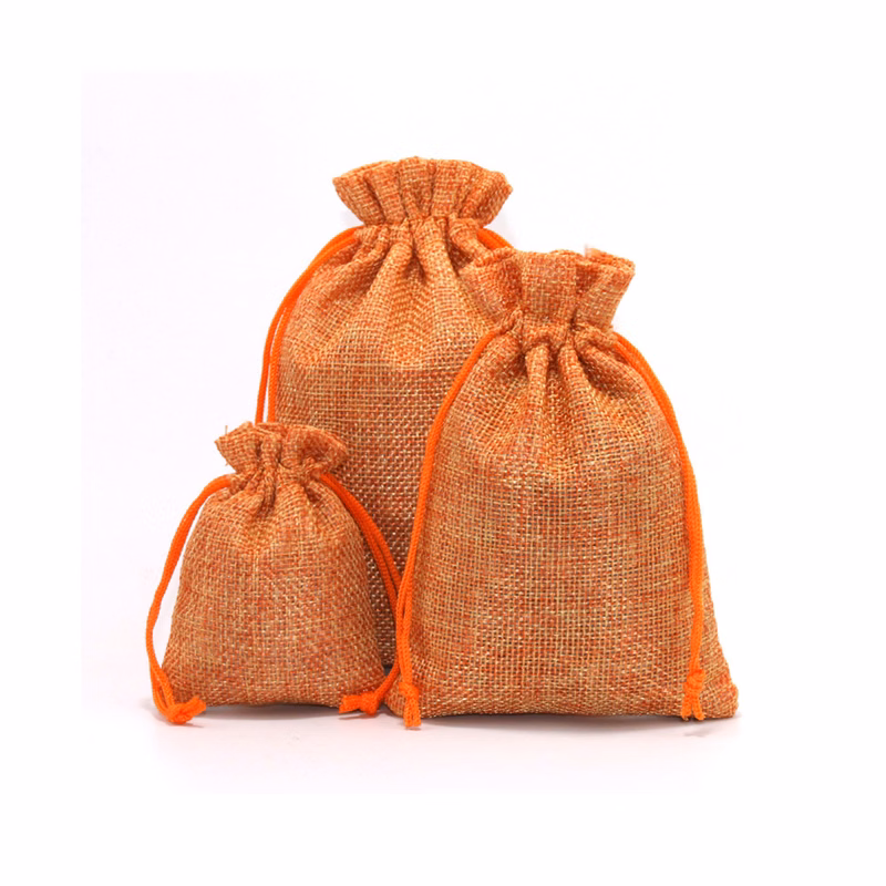 Nylon Linen Drawstring Jewelry Pouch