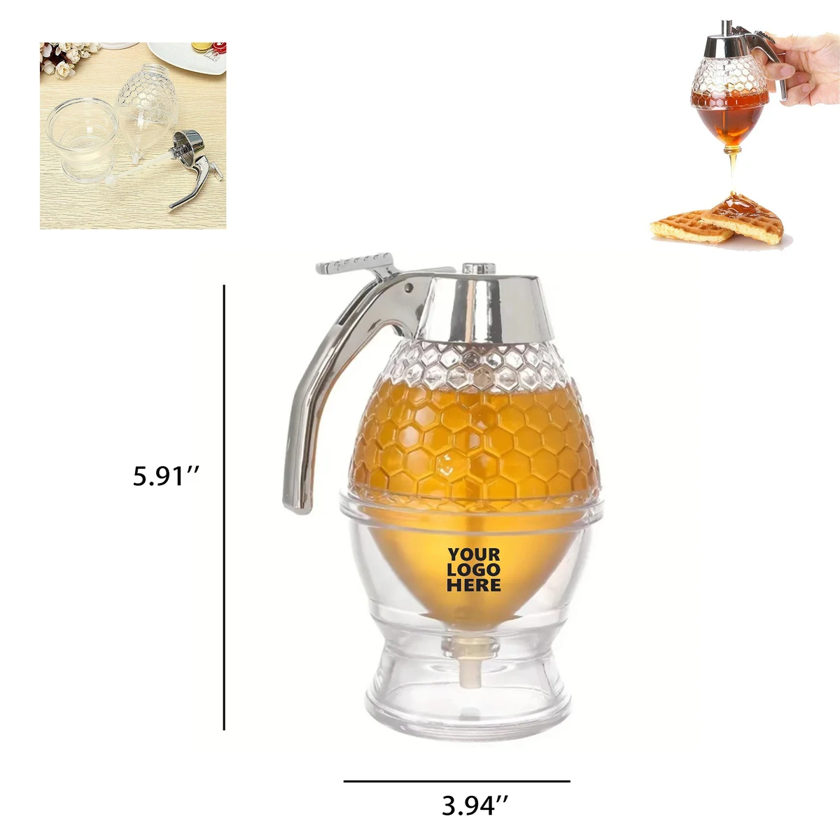 Glass Honey Syrup Dispenser 1