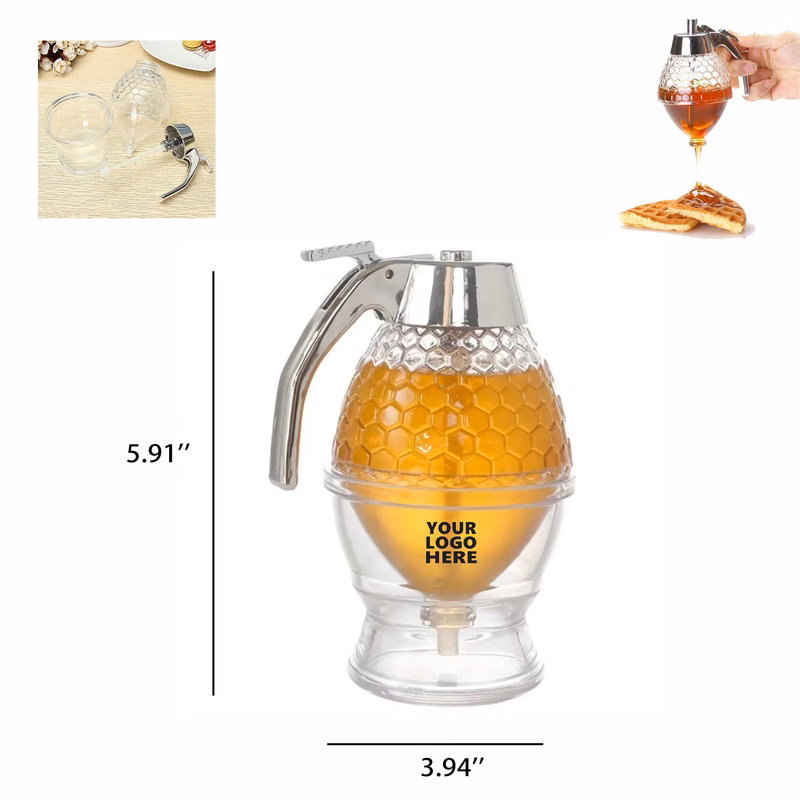 Glass Honey Syrup Dispenser
