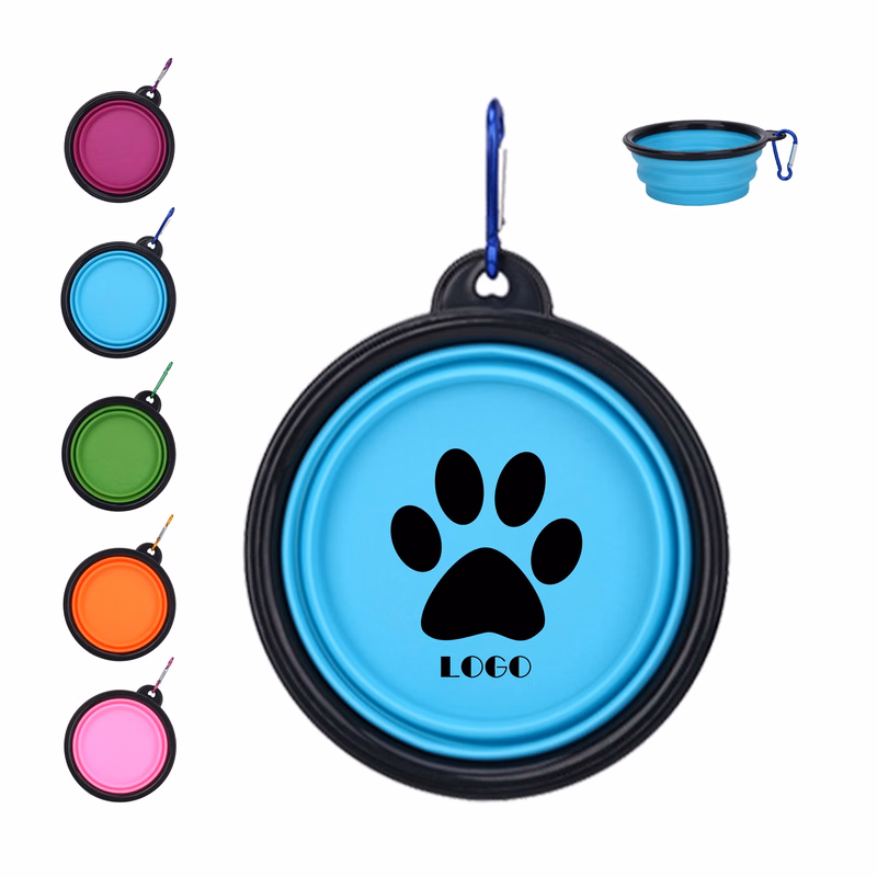 12oz Portable Collapse TPE Pet Bowl Carabiner