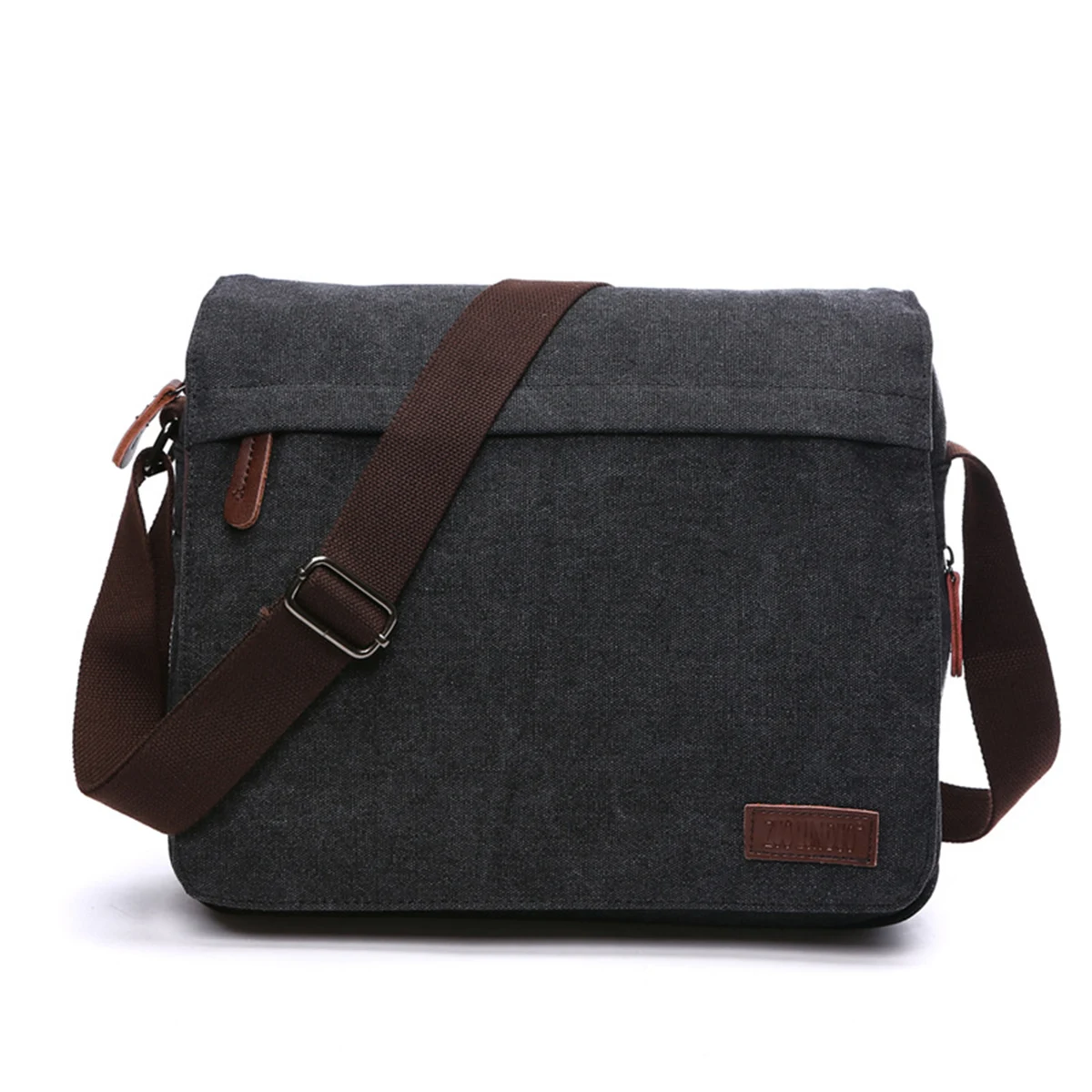 Canvas Charcoal Messenger Crossbody Bags 1