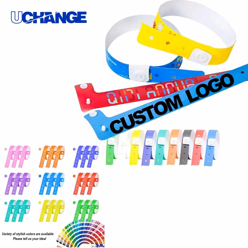Waterproof PVC Vinyl Wristband Custom Color Event ID Bracelet