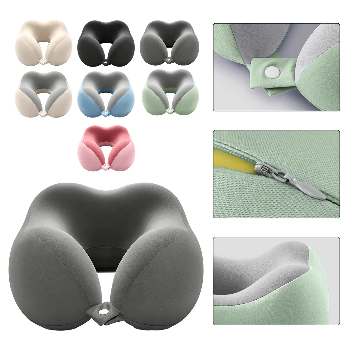 Memory Foam Soft U-shaped Neck Pillow 1