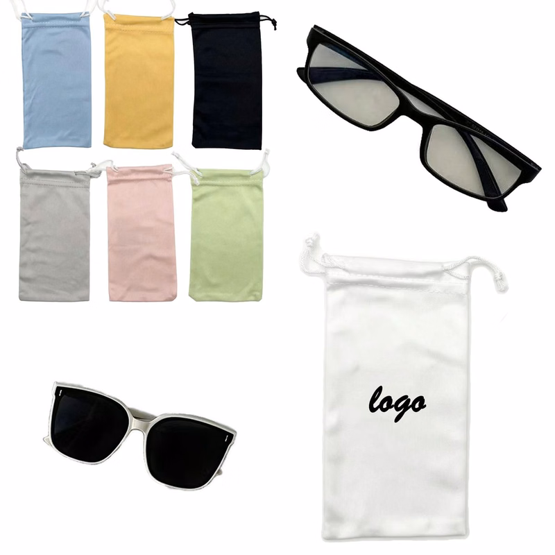 Soft Microfiber Eyewear Storage Drawstring Bag