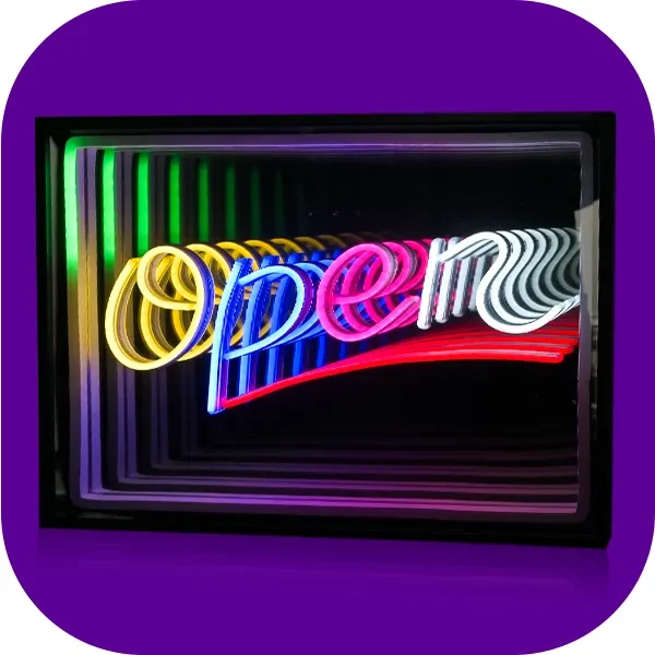 Custom Infinity Mirror Neon Signs 1