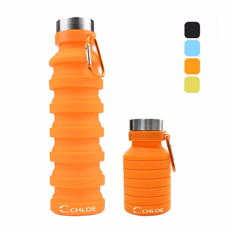 18 oz Silicone Bottle With Key Chain