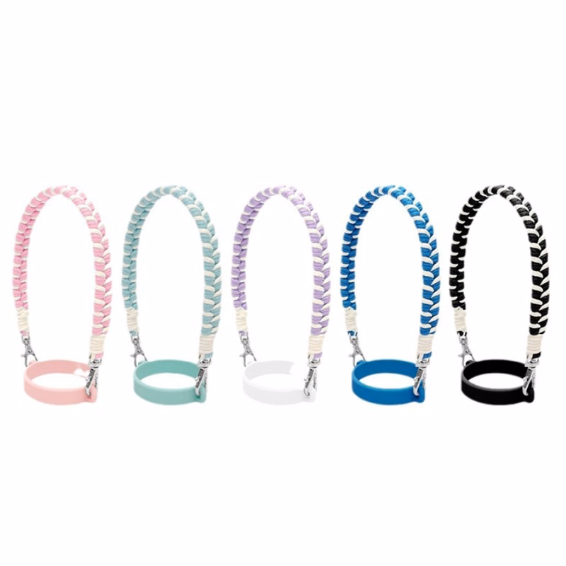 Soft Silicone Water Bottle Handle/Carrier with Strap