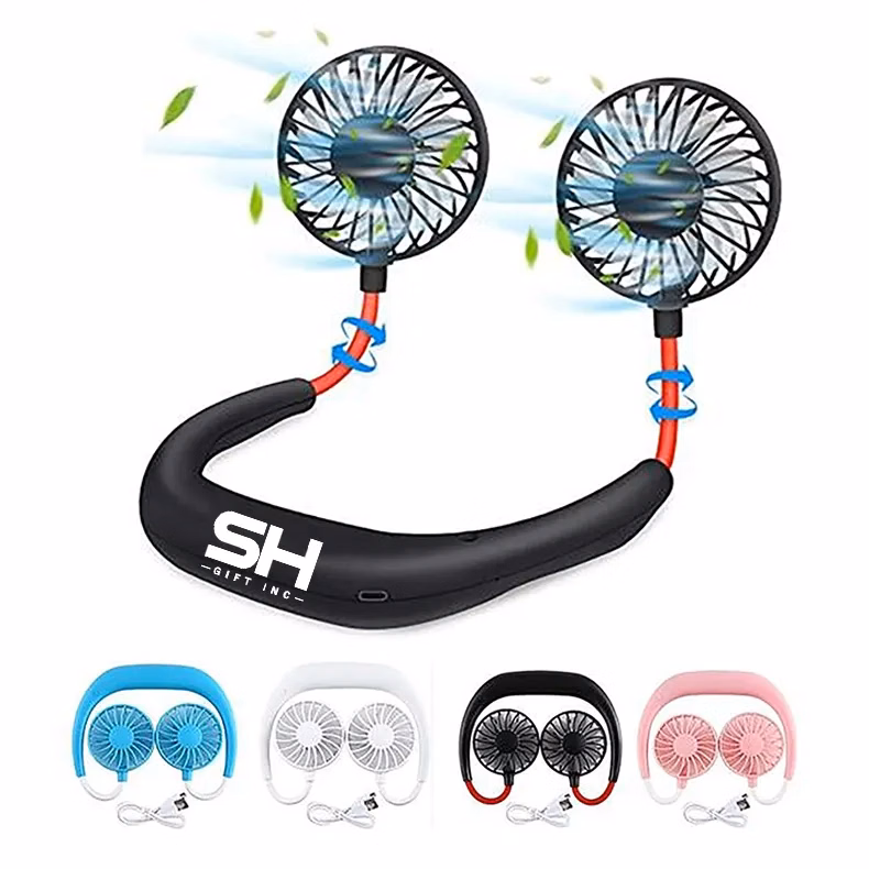 Portable Neck Fan 2500 mAh Rechargeable USB Hands-Free